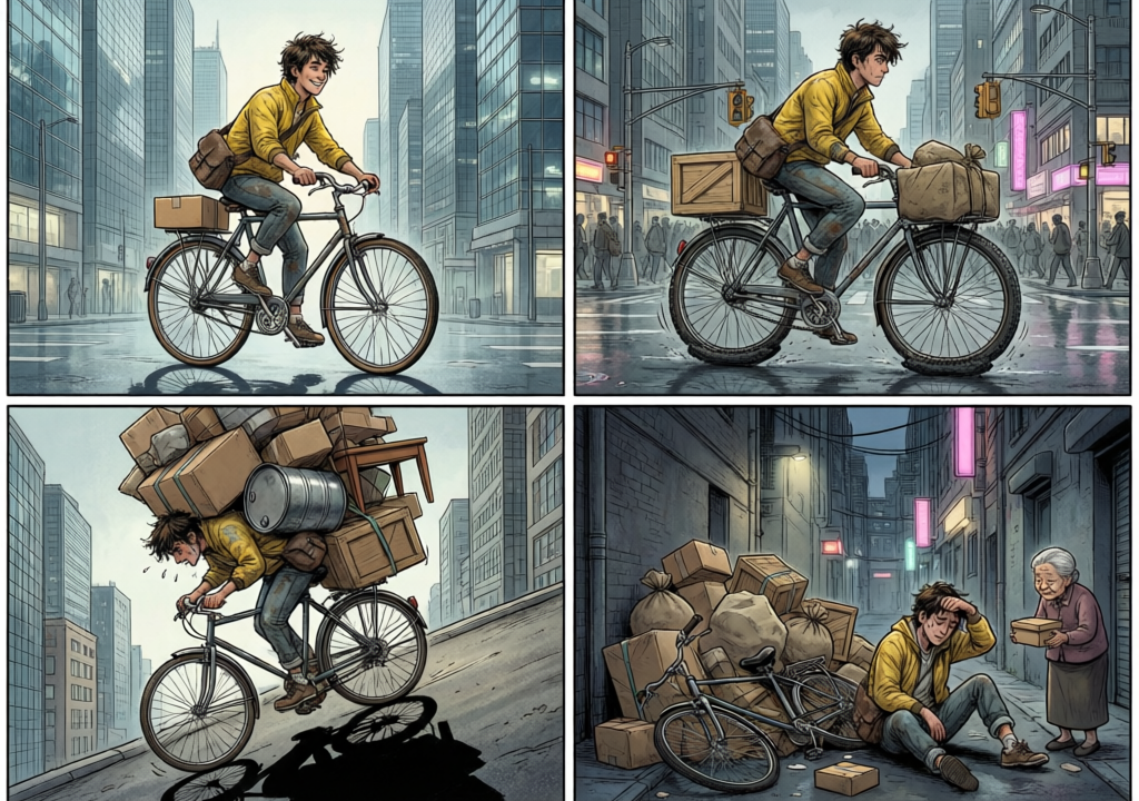 Same Character, Four Panels