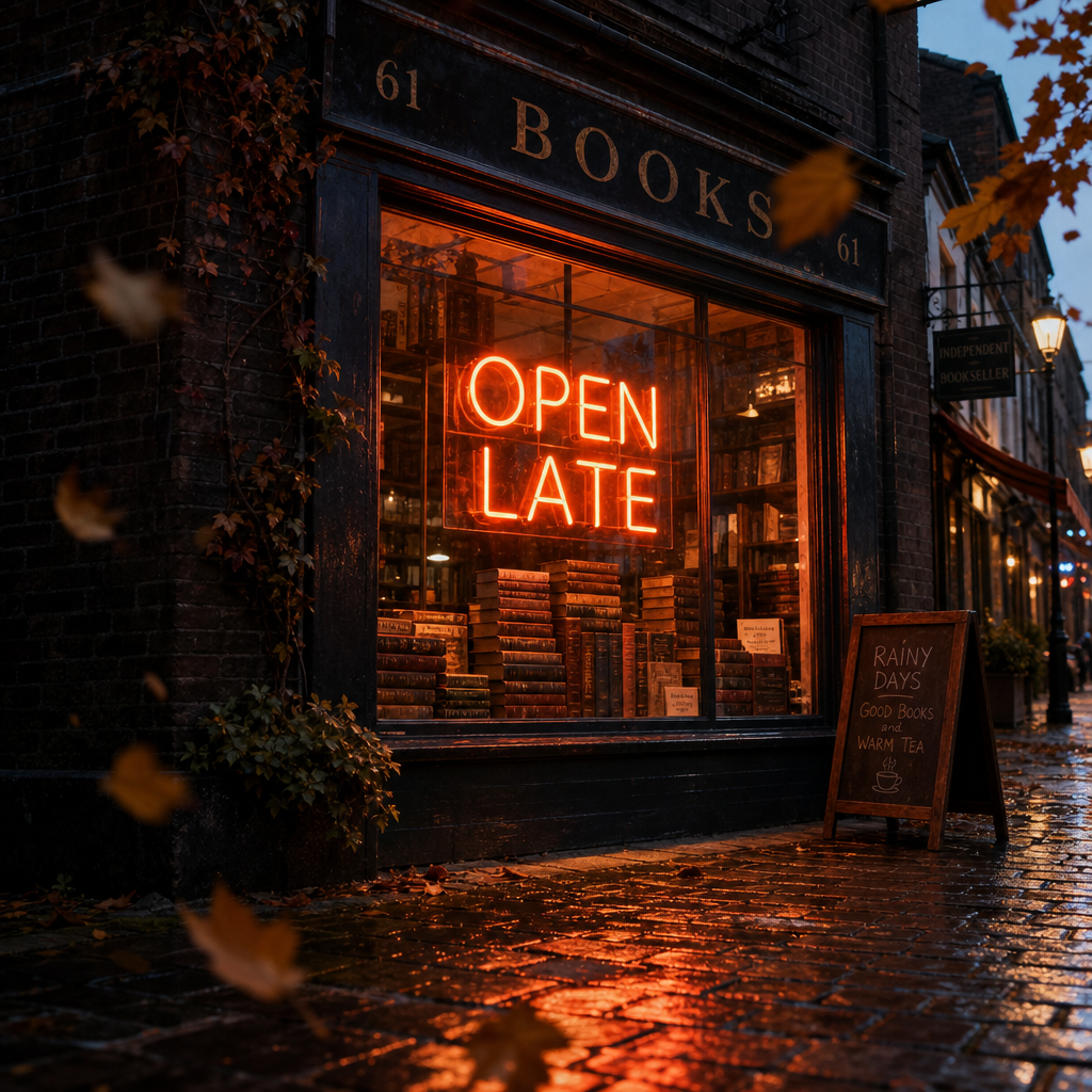 Vintage Bookshop Neon Sign