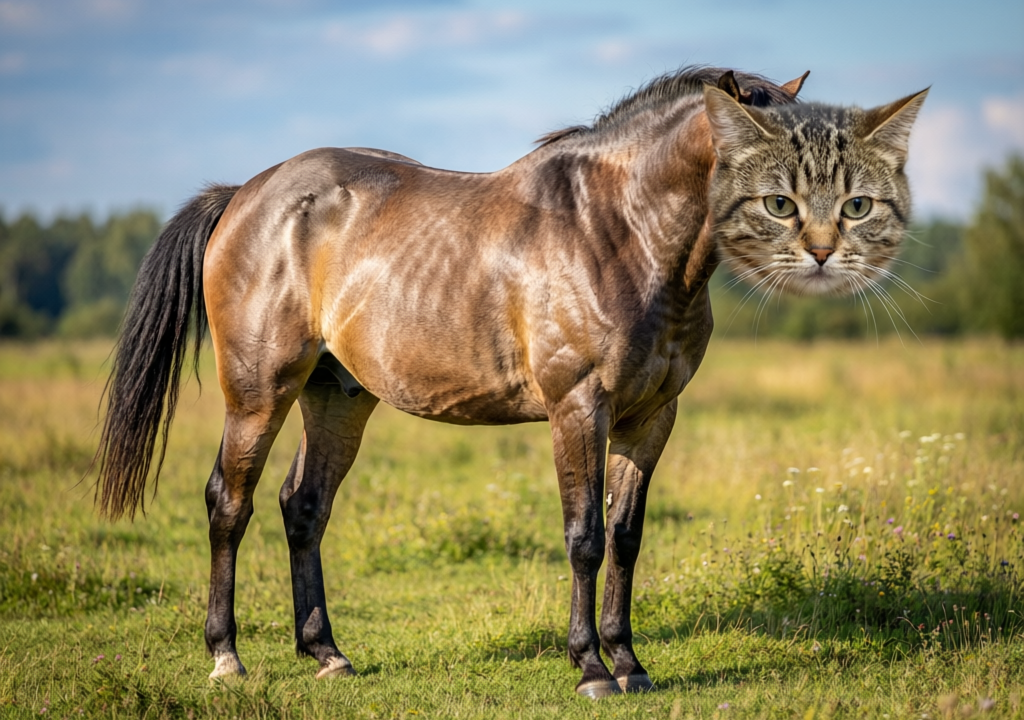A Cat With a Horse's Body