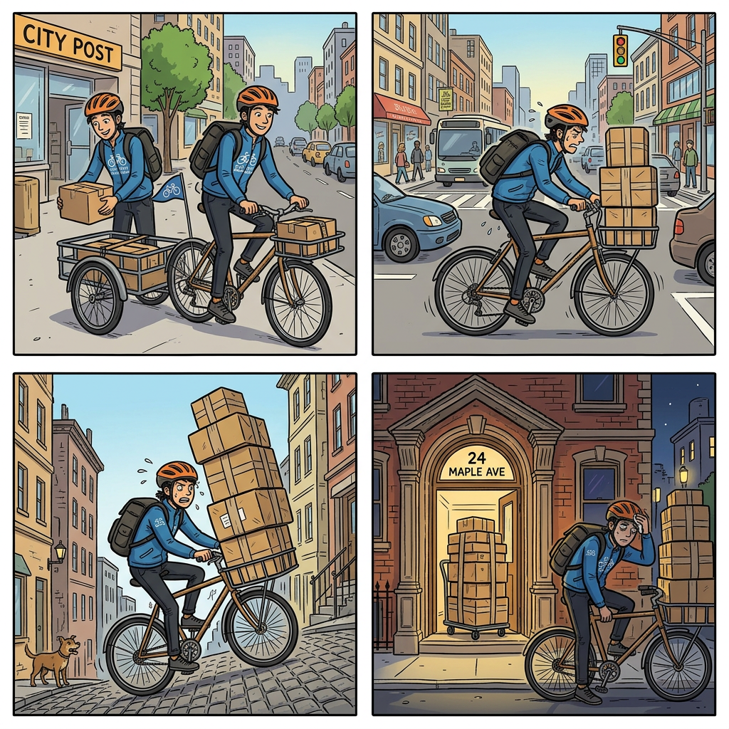 Nano Banana 2 output for Same Character, Four Panels