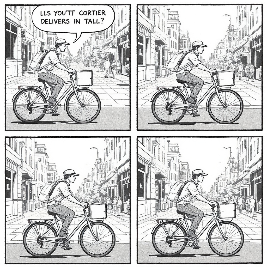 Same Character, Four Panels