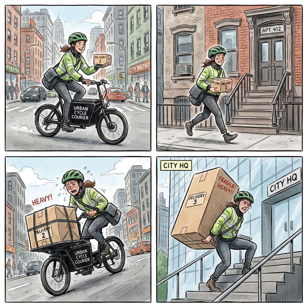 Same Character, Four Panels