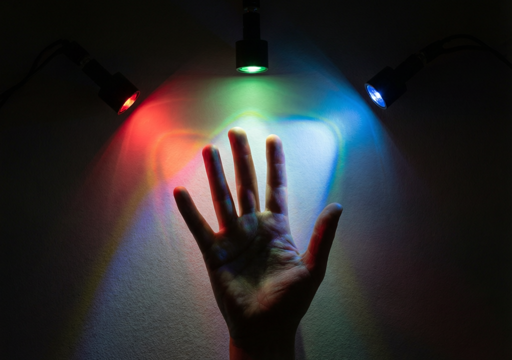 Three Lamps, One Hand