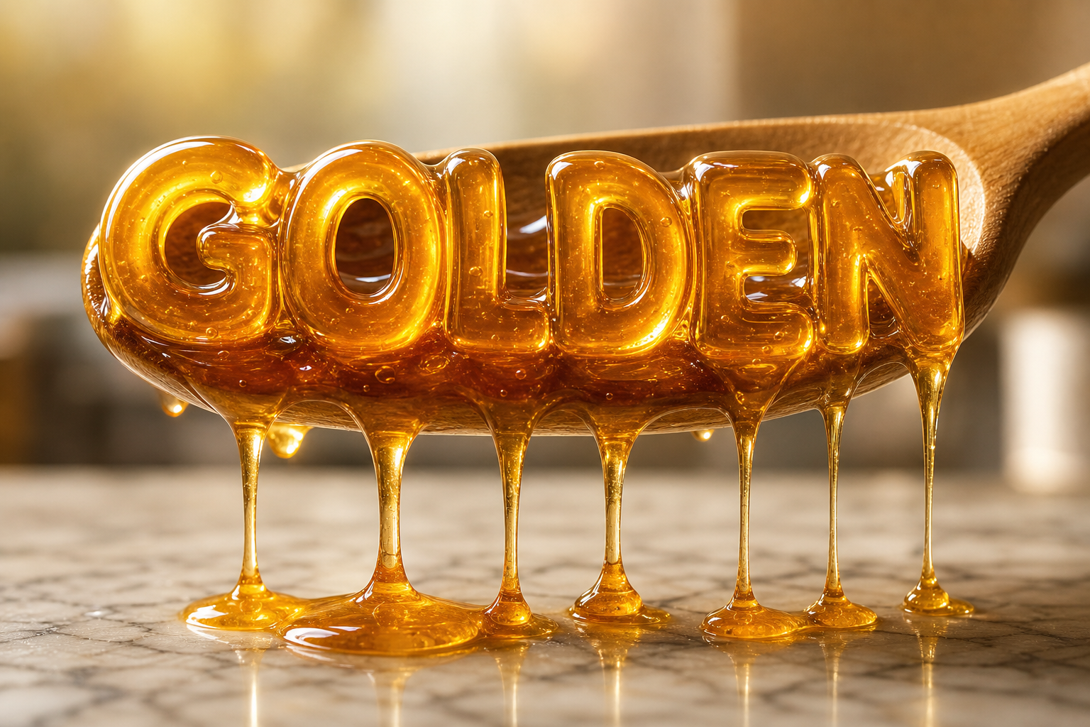 GOLDEN — Honey Typography