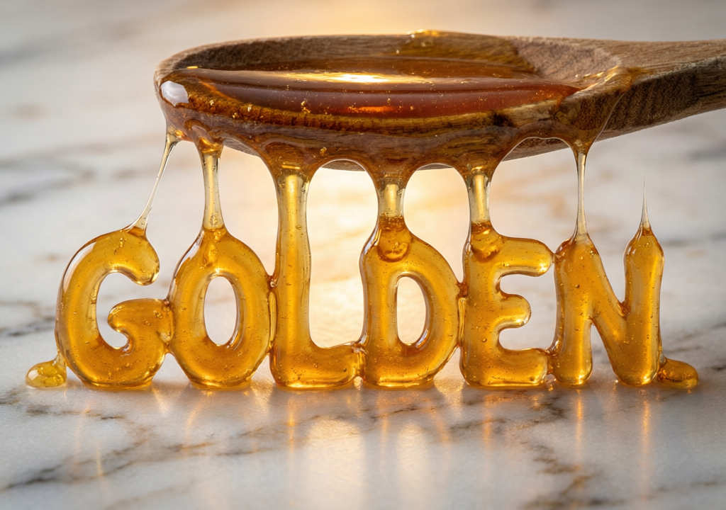 GOLDEN — Honey Typography