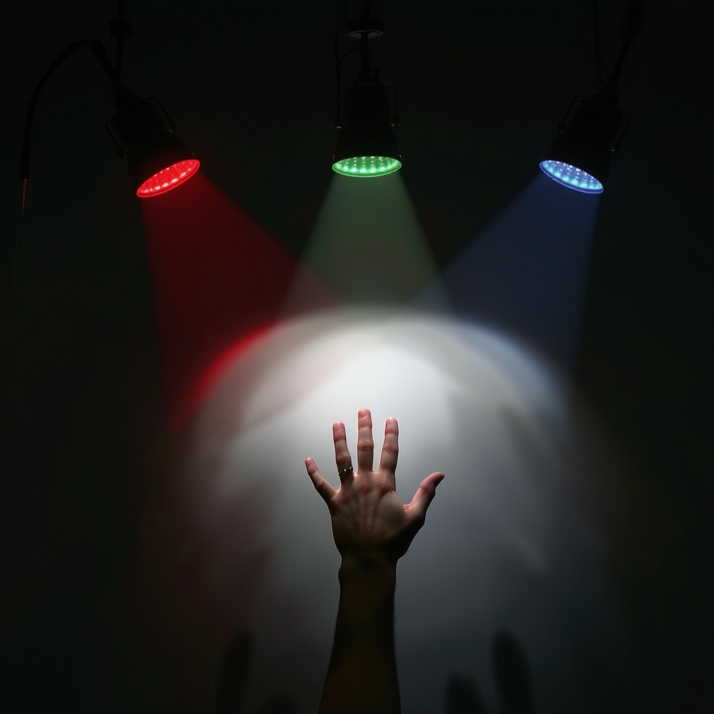 Three Lamps, One Hand